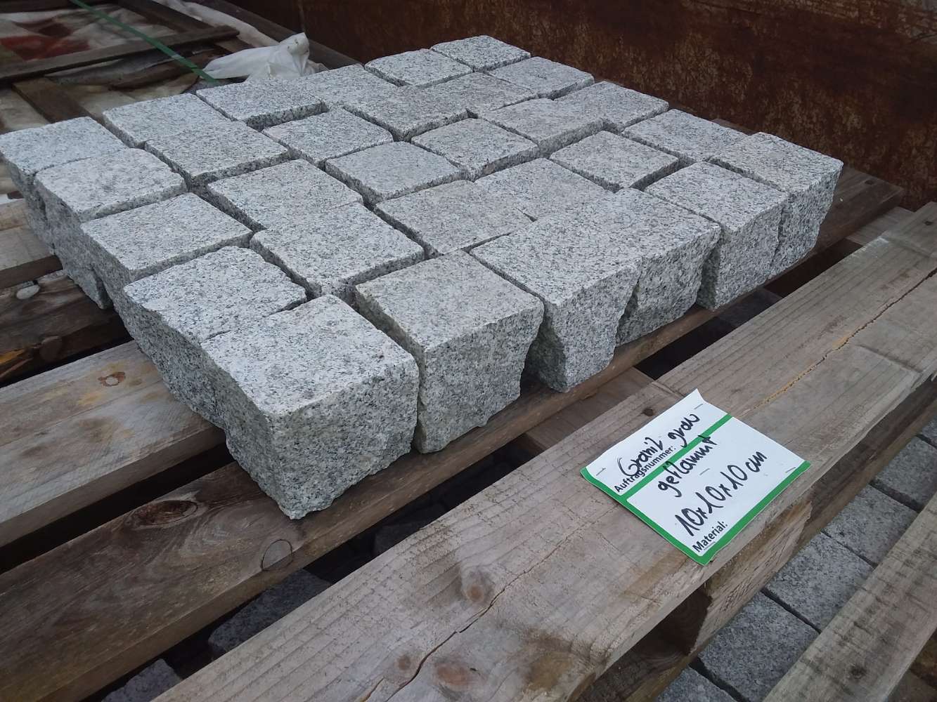 Pflastersteine Granit 10×10 Naturstein Granitwürfel Kopfstein