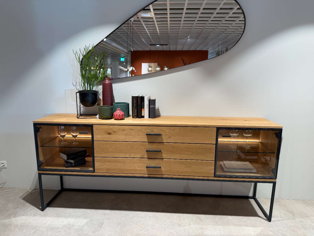 Sideboard Asteiche, ca. 221x91x42 cm