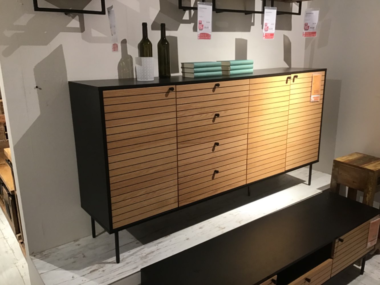 XXXLutz Ausstellungsstück Möbel Sideboard Kopenhagen Eiche schwar