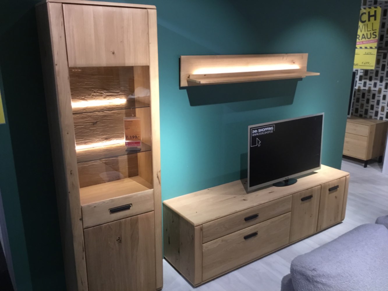 Wohnwand Eiche/Asteichen Breite 272 cm XXXLutz Bopfingen