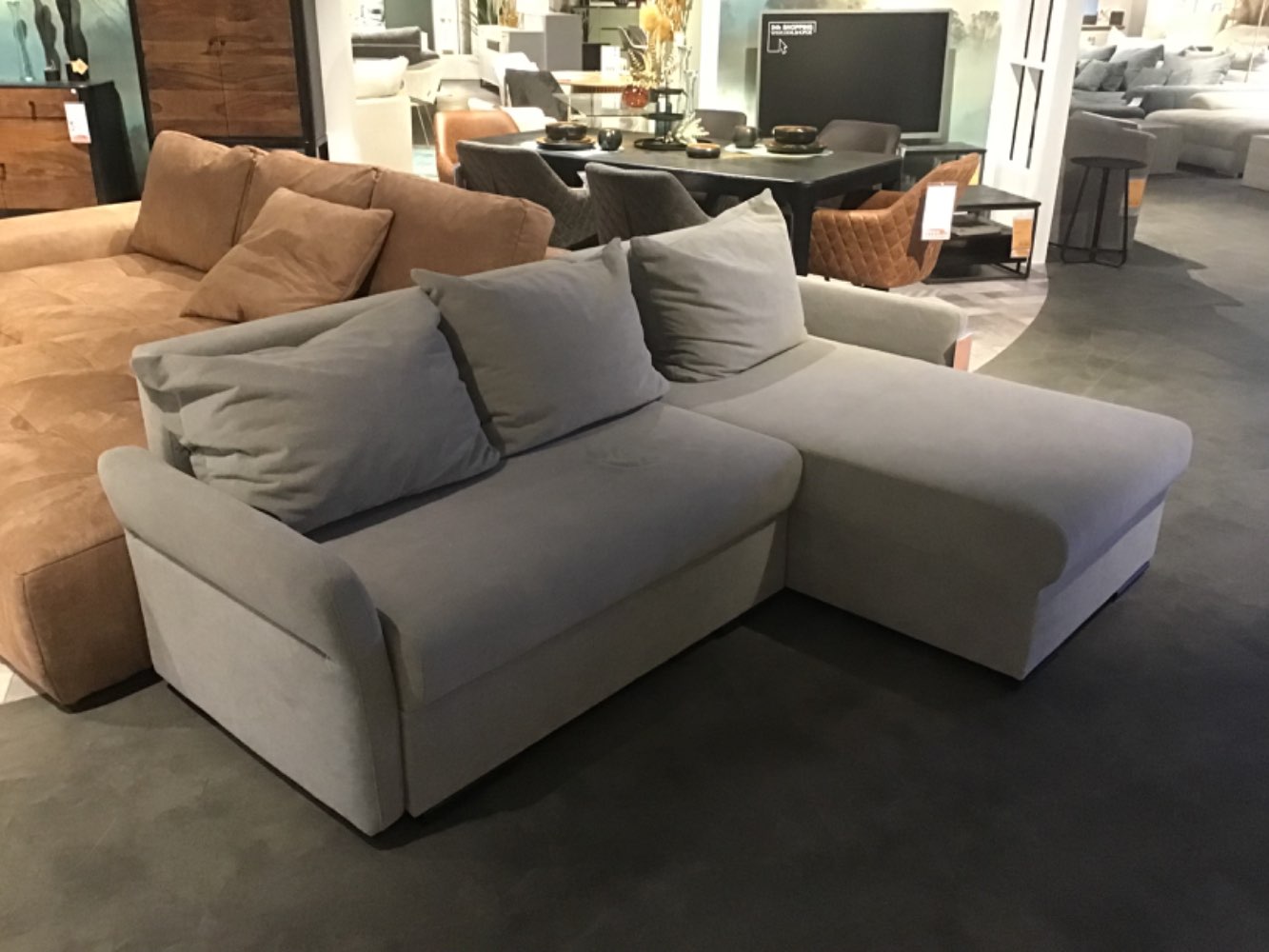 XXXLutz Ausstellungsstück Möbel Ecksofa DAX grau mit Liegefunktio