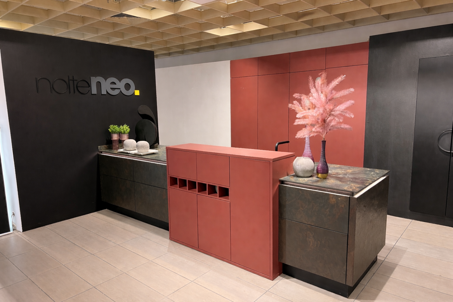 Möbel Küche Insel Front soft Lack slate Nolte  Neo XXXLutz