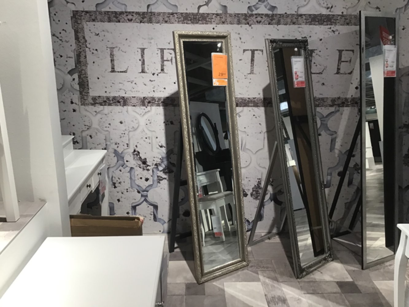 XXXLutz Ausstellungsstück Möbel Standspiegel Prato silberfarben