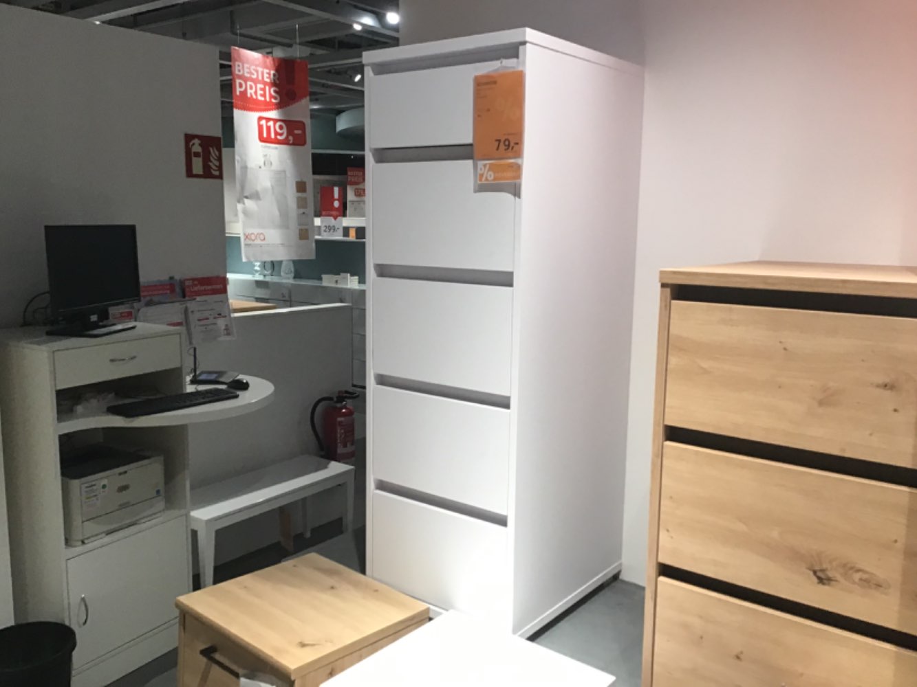 XXXLutz Ausstellungsstück Möbel Kommode Line weiß Dekor