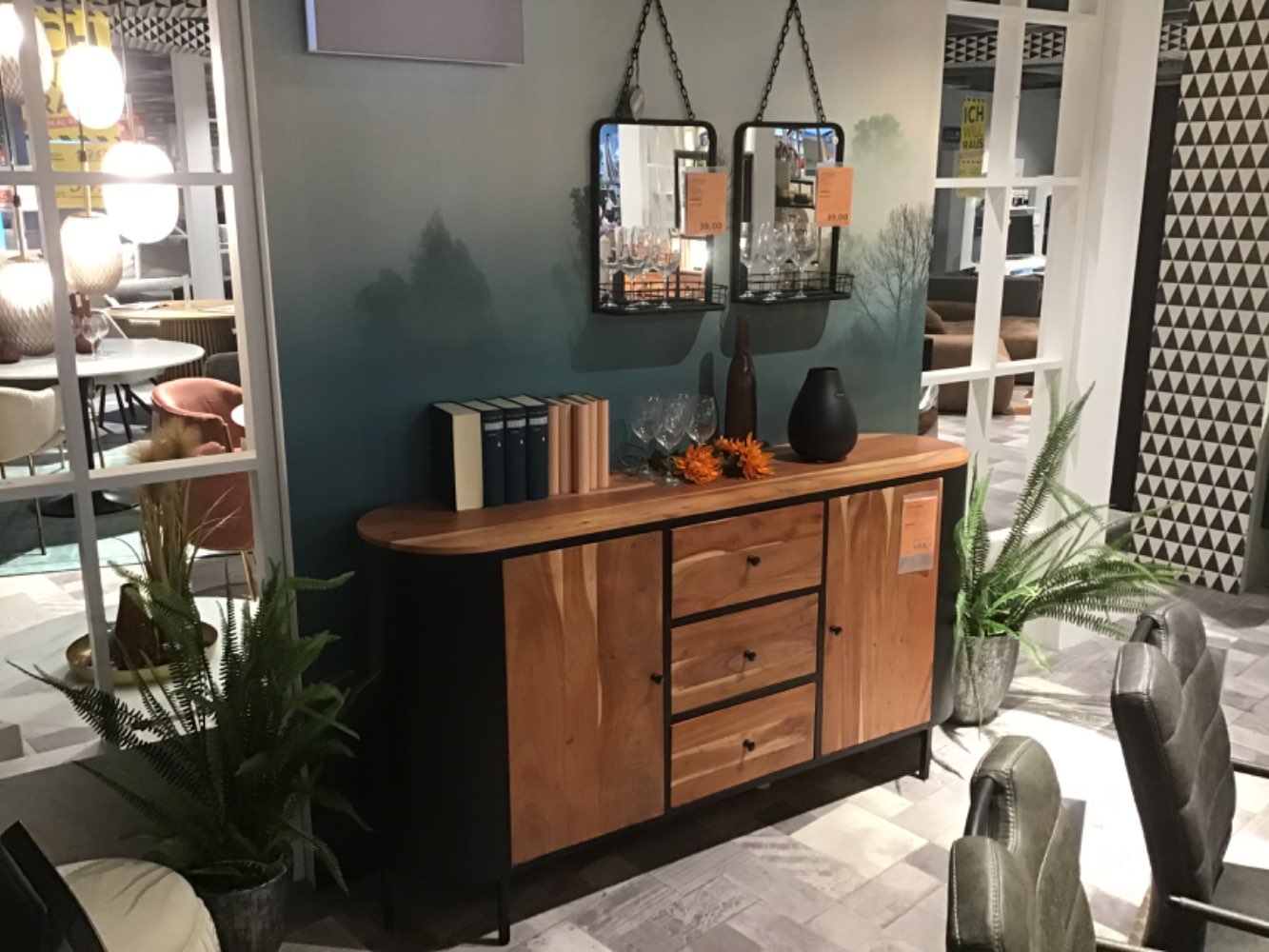 XXXLutz Ausstellungsstück Möbel Sideboard Ravin Akazie schwarz