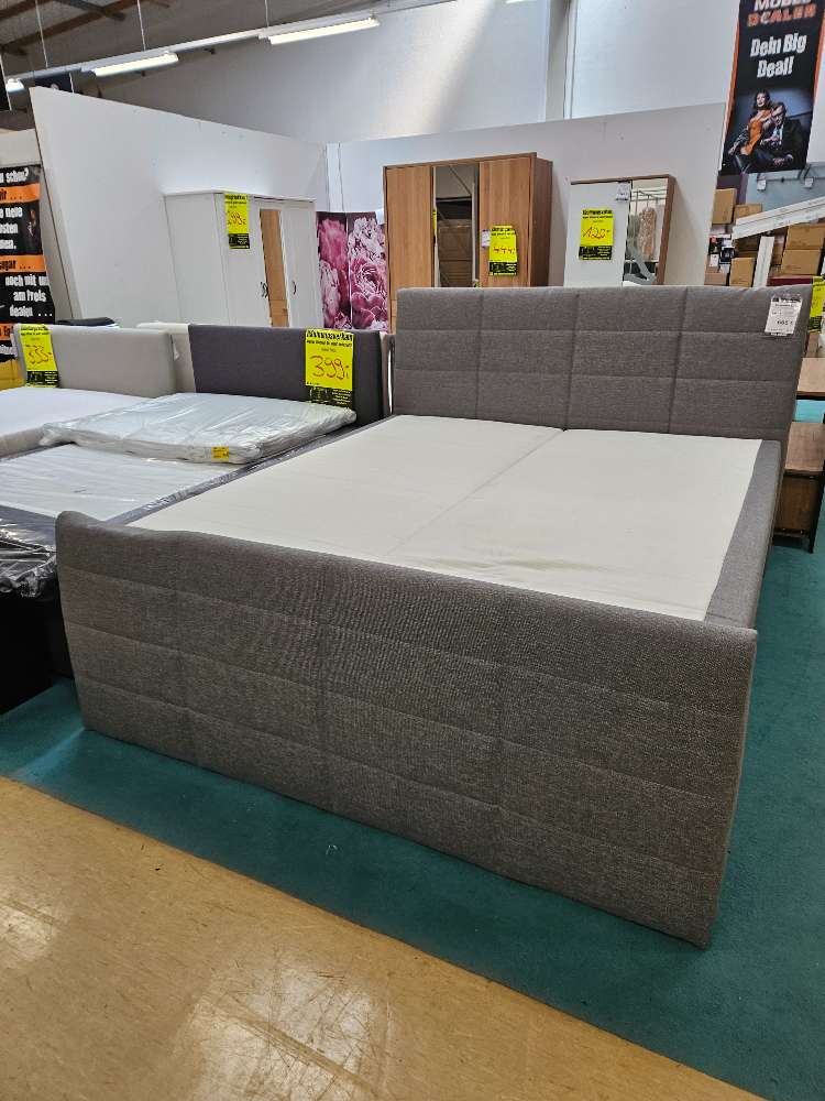 Boxspringbett Baron Webstoff grau statt 1299€