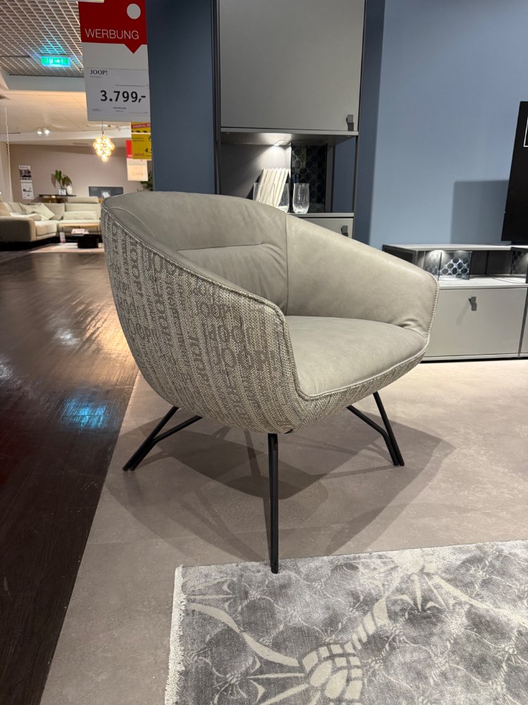 Designsessel Joop! Echtleder, grau – XXXLutz Fellbach