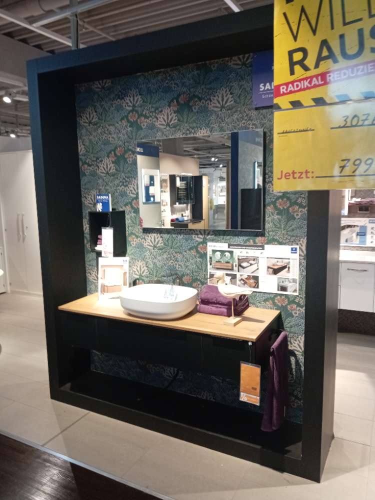 Badezimmer, Sadena, M-Plan Compact, Schwarz, 137cm,XXXLutz