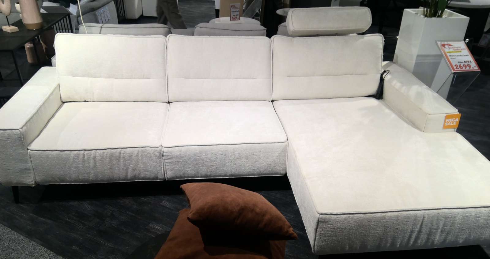 Megapol Wohnlandschaft „Maui“, leger, weiß