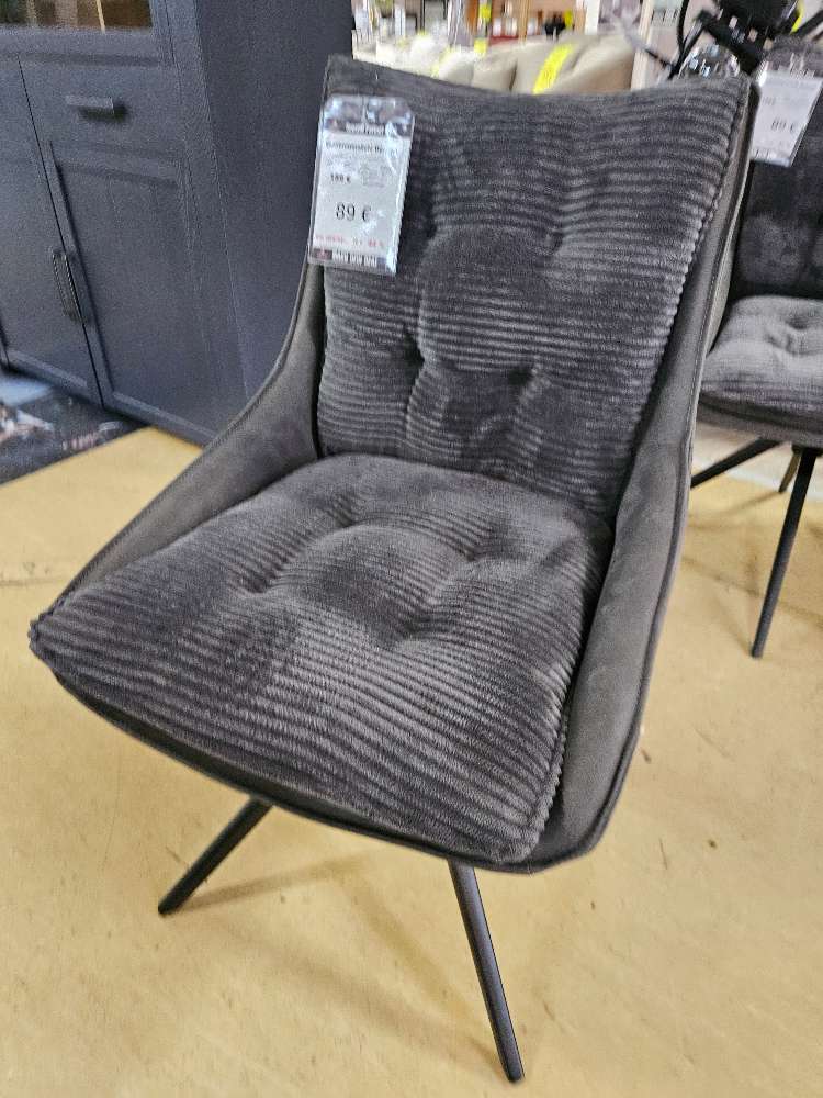 Esszimmerstuhl Duncan Cordstoff Anthrazit statt 159€
