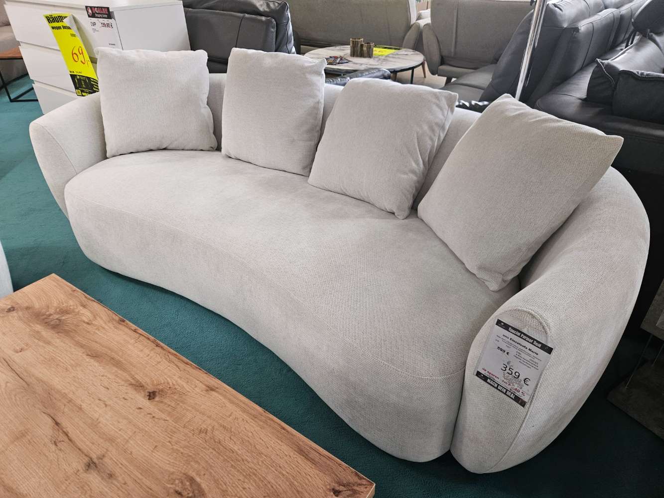 uno Sofa Couch Marie Mikrofaser Weiß statt 599€