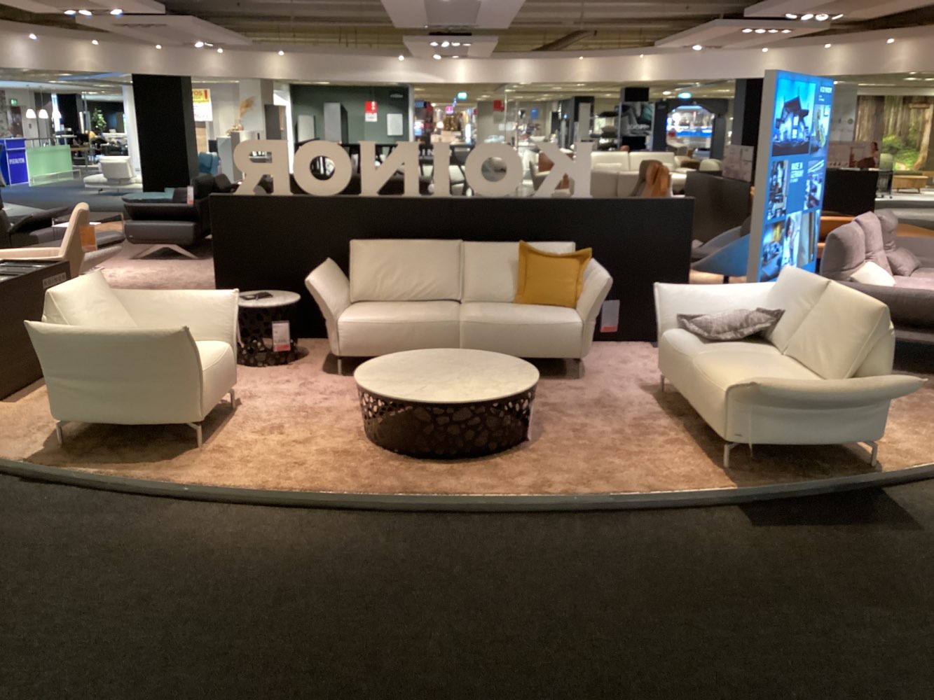 Möbel Sofa 3-2-Sessel Koinor Vanda Echtleder XXXLutz Hirschaid