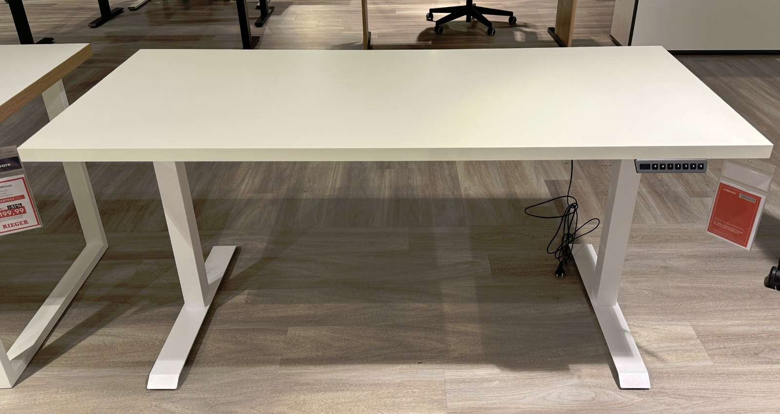 Schreibtisch höhenverstellbar weiß matt lack⚡️Sparpreis⚡️