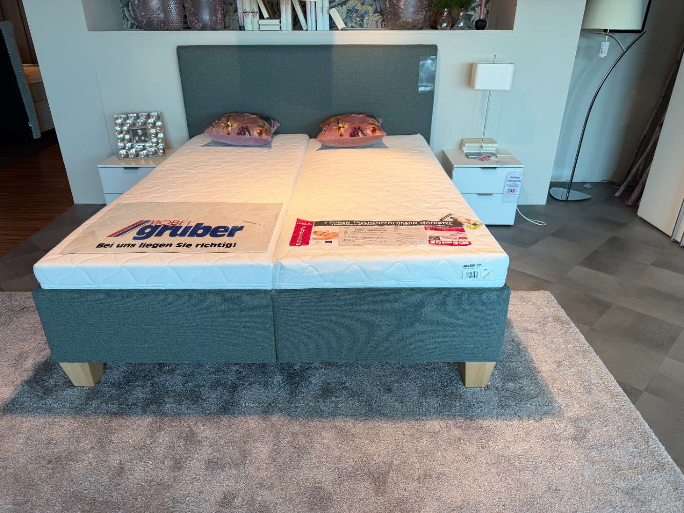 Polsterbett salbei, Liegefläche ca. 160×200 cm