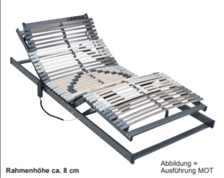 Motorischer Lattenrost Musterring 90x200cm