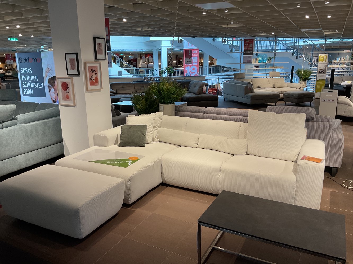 Möbel, Ecksofa, Beldomo, Feincord, Natur, XXXLutz