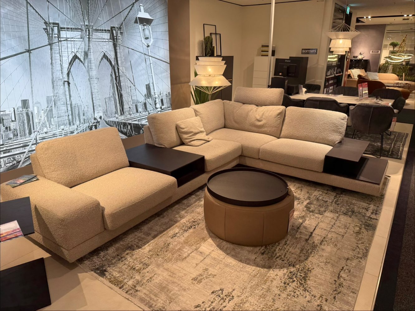 Polstergarnitur ca. 346 x 267 cm in Beige