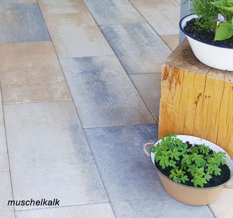 EHL CityPur-Terrassenplatte 80x40x5 cm muschelkalk