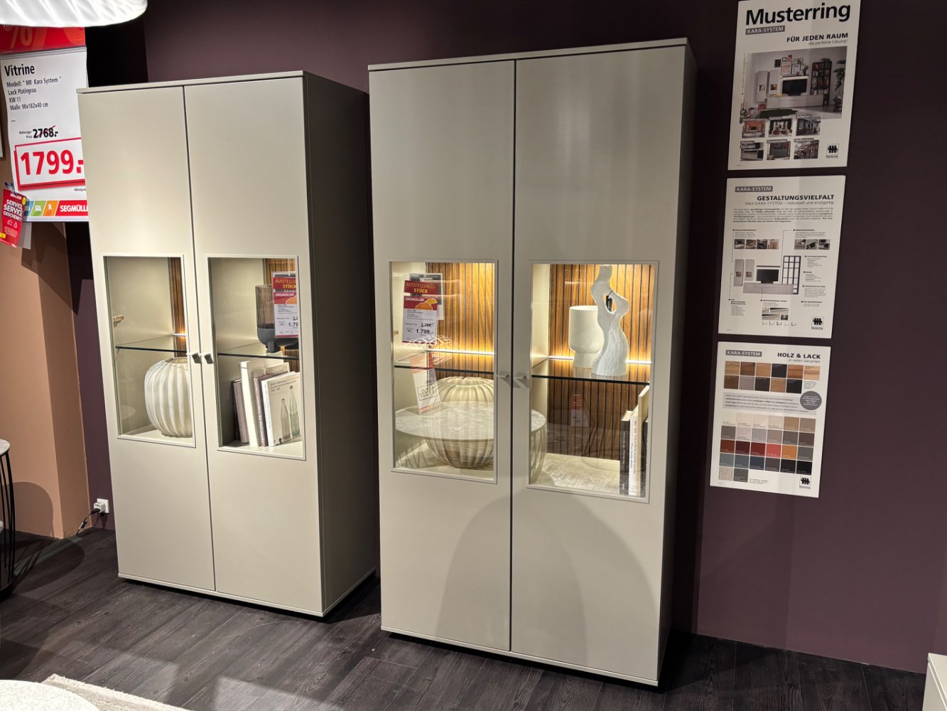 Vitrine „Kara“ von Musterring | Segmüller | Abverkauf