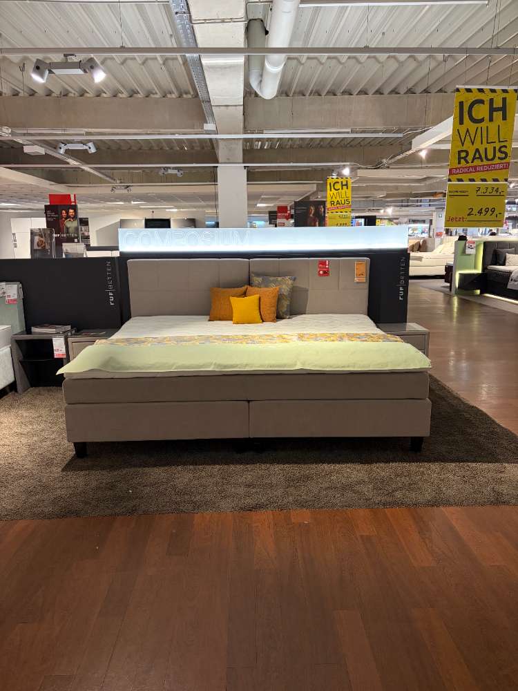 MÖBEL, ESPOSA, BOXSPRINGBETT,  LGF. 240X200, BEIGE, XXXLUTZ