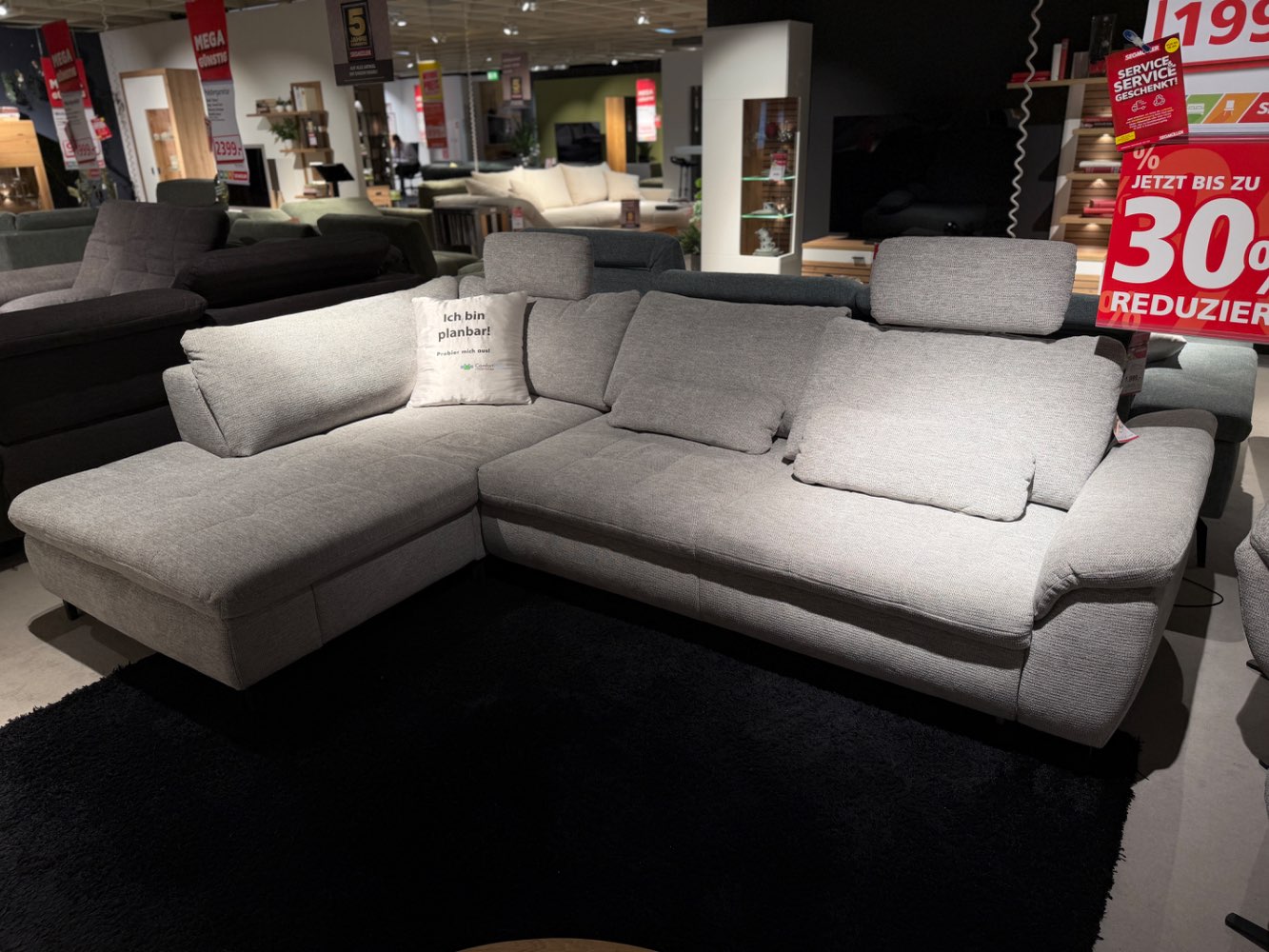Sofa ca. 197 x 292 cm in grau