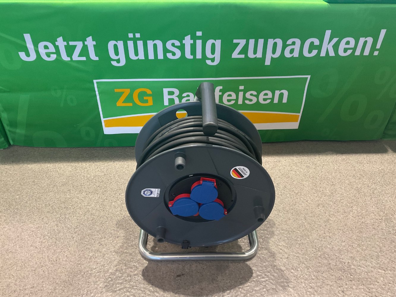 Kabeltrommel F3G1,5 schwarz 40Meter IP 44