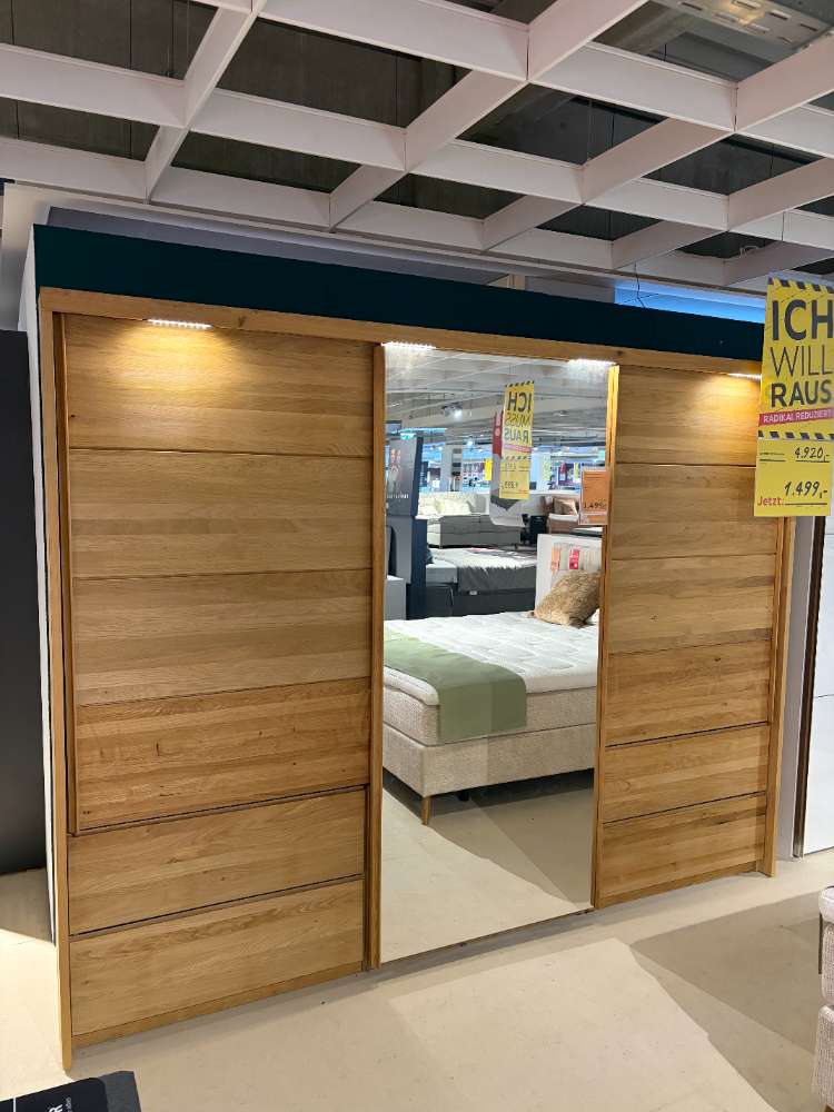 MÖBEL, LINEA NATURA, SCHWEBETÜRENSCHRANK, EICHE, XXXLUTZ