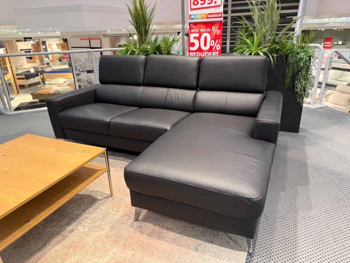 Sofa ca. 235 x 179 cm in schwarz