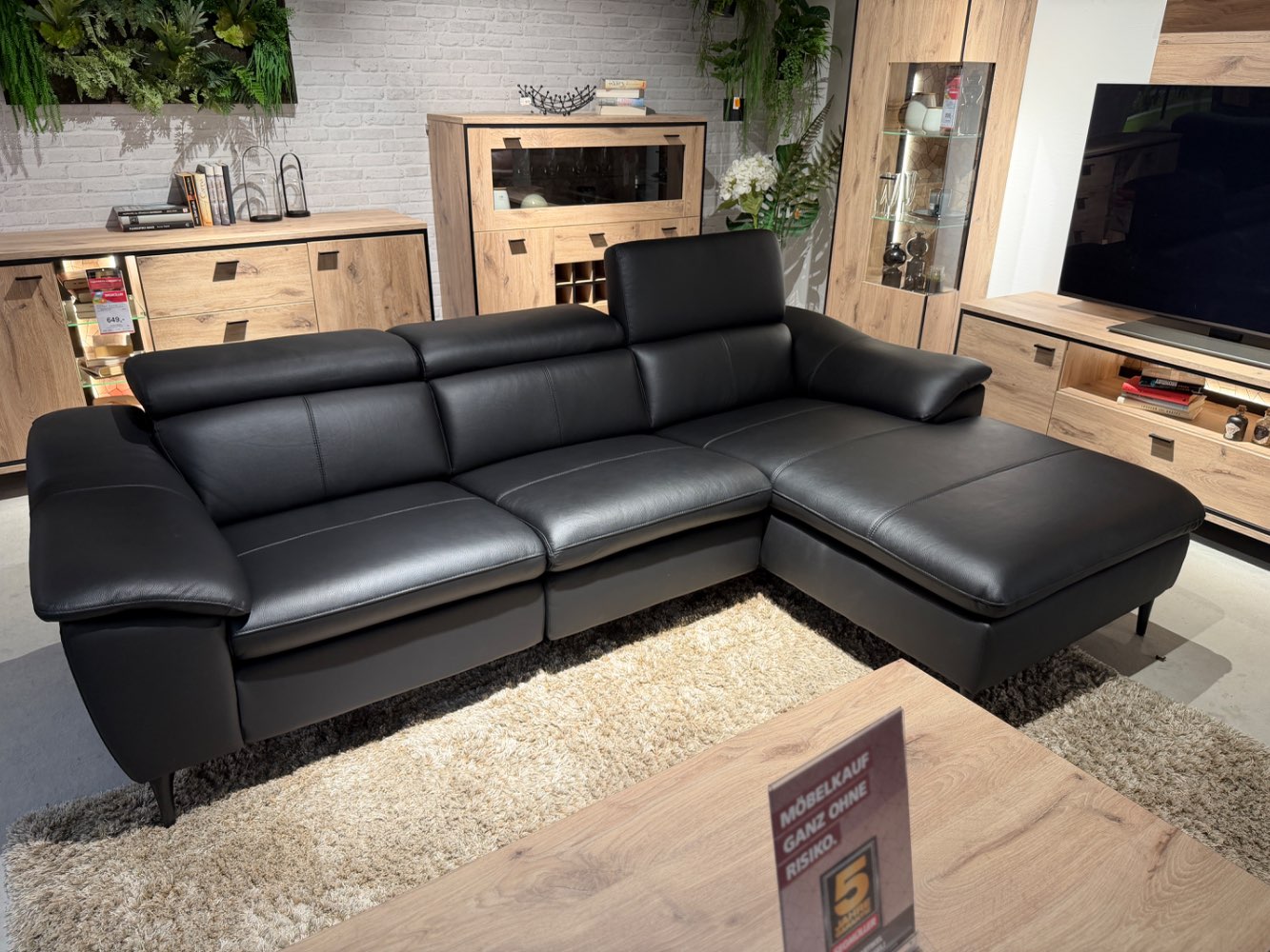 Sofa ca. 258 x 175 cm in schwarz