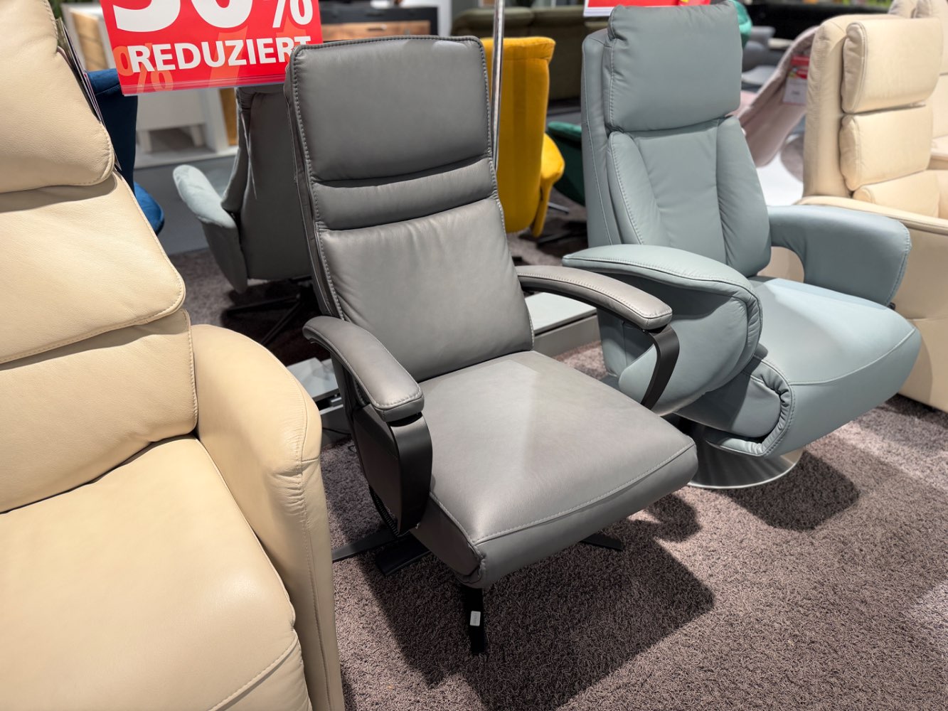 Sessel 3-Motorisch ca. 76 x 108 x 86 cm in grau