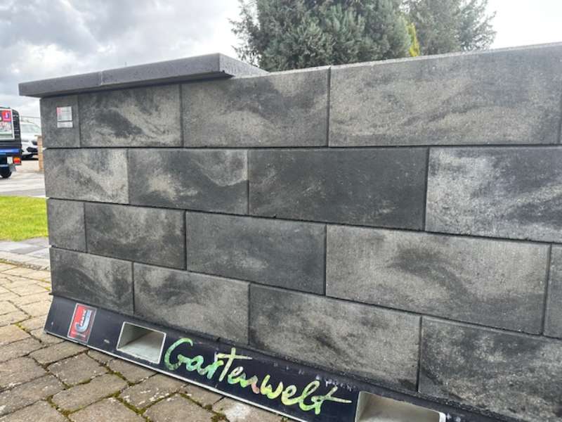 Straight-Mauer schiefergrau-nuanciert 50x25x20 cm