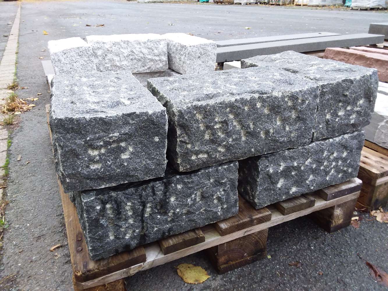 Mauersteine Granit 15x20x35 anthrazit, Naturstein Outlet