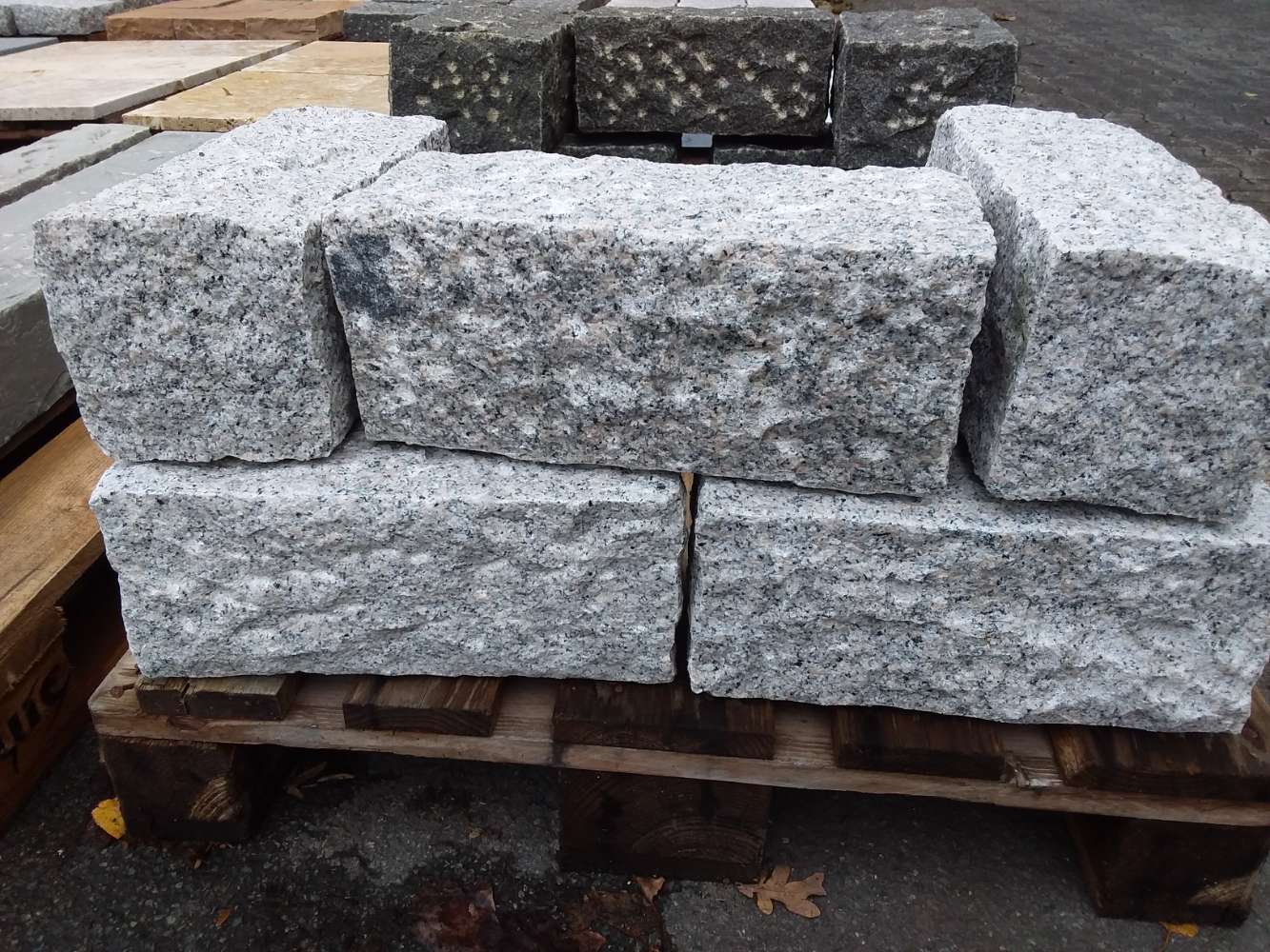 Granit Mauersteine 14x16x35 grau Gartenmauer Seltra Outlet