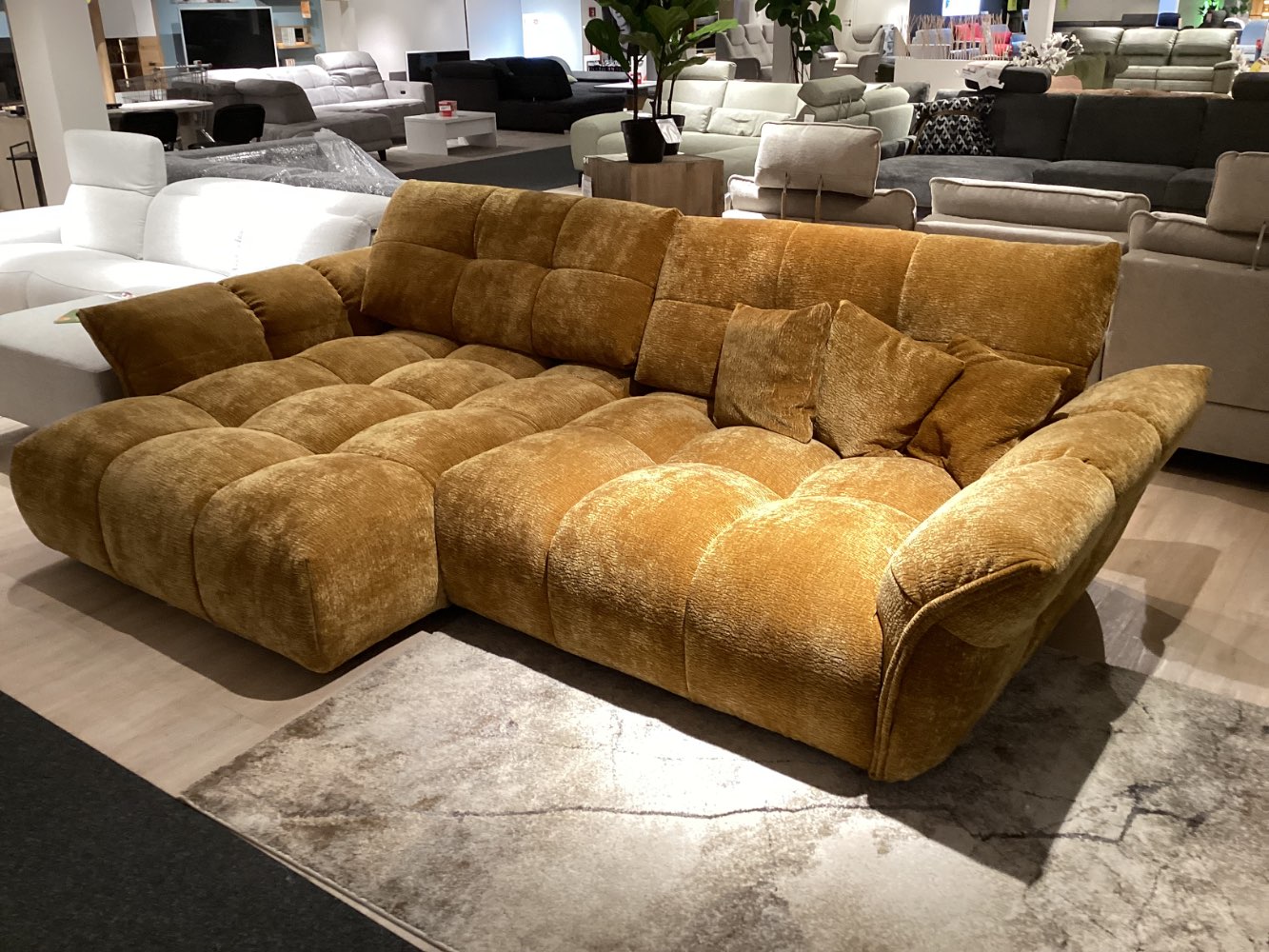 Möbel,Ecksofa Tino,177x312cm,gelb,XXXlutz