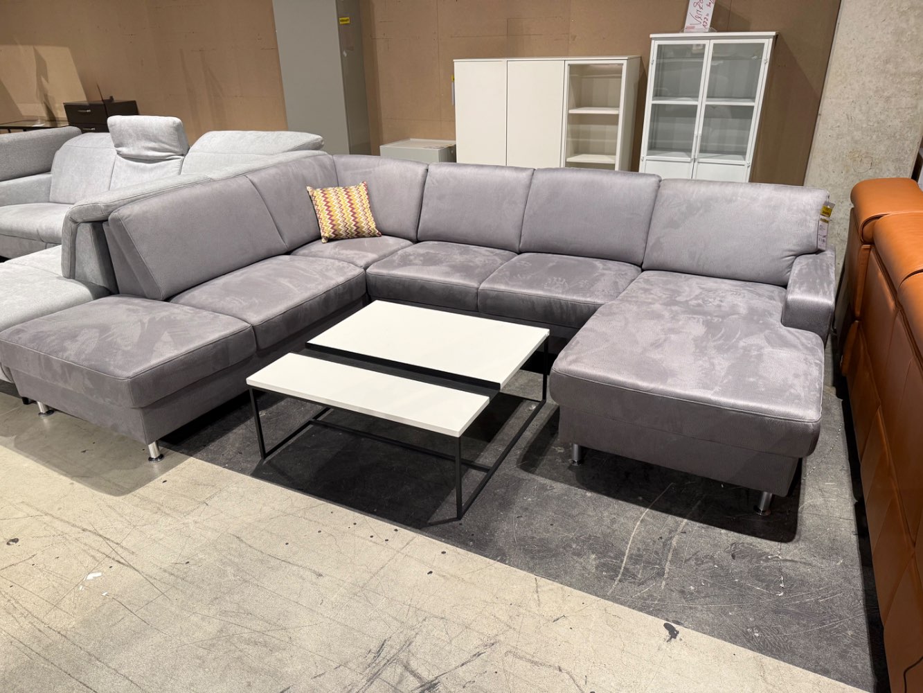 Polstergarnitur ca. 309 x 235 cm in Grau