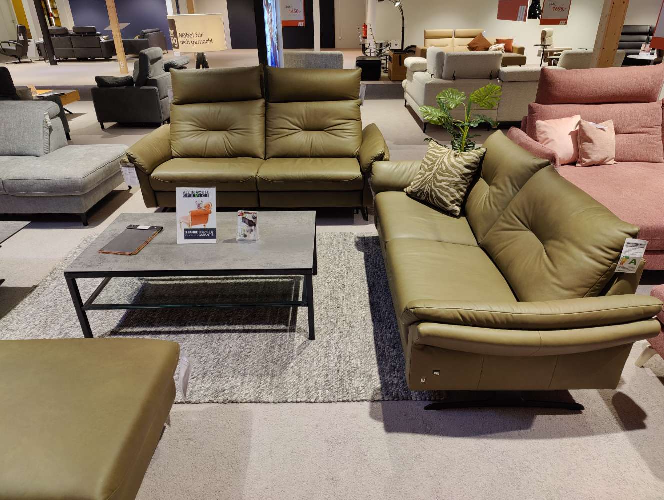 Garnitur – Ledergarnitur – INTERLIVING 4400 – mit Motor