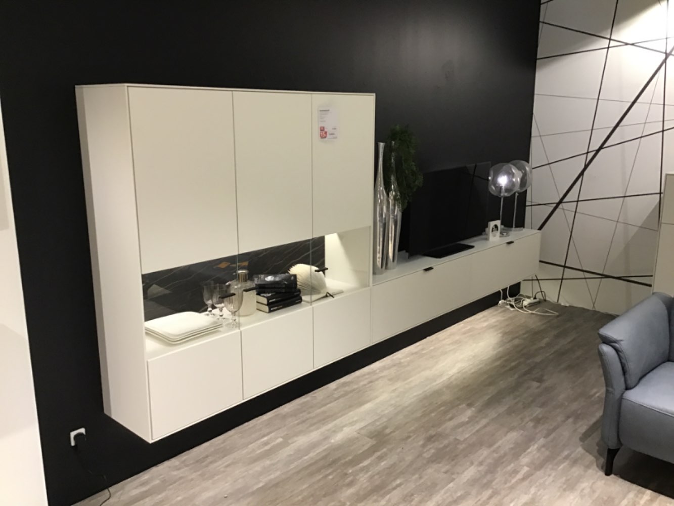 Möbel Wohnwand Montesa Dieter Knoll Lack weiss XXXLutz Hirschaid