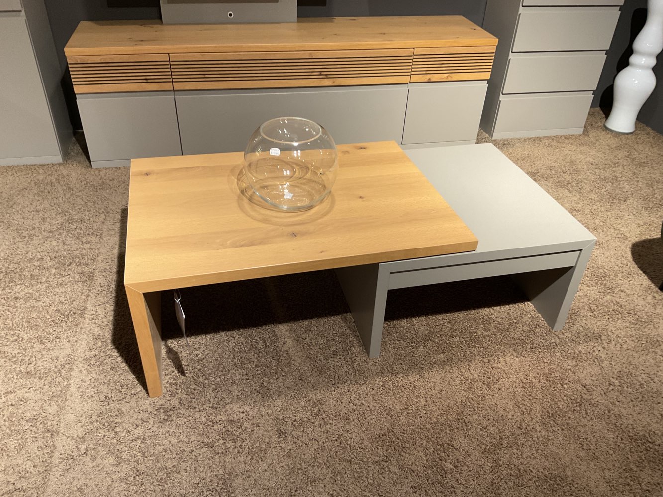 Couchtisch Vision RMW Lack platingrau – Asteiche