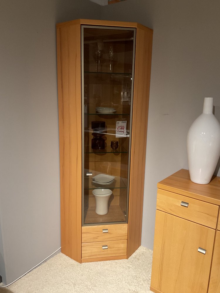 Eckvitrine Viva RMW Kernbuche