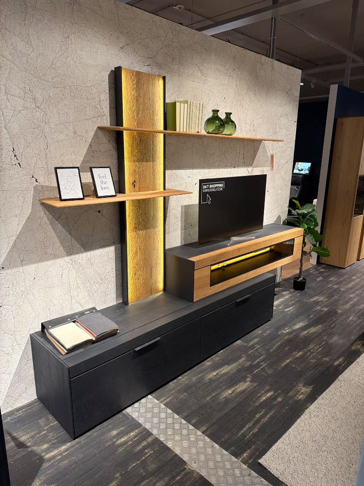 Möbel, Wohnwand Yoris, Schöner Wohnen, 300cm, Eiche, XXXLutz