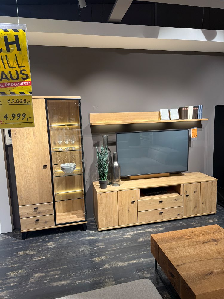 Möbel, Wohnwand Inara, Eiche, Invivus, 300cm, XXXLutz