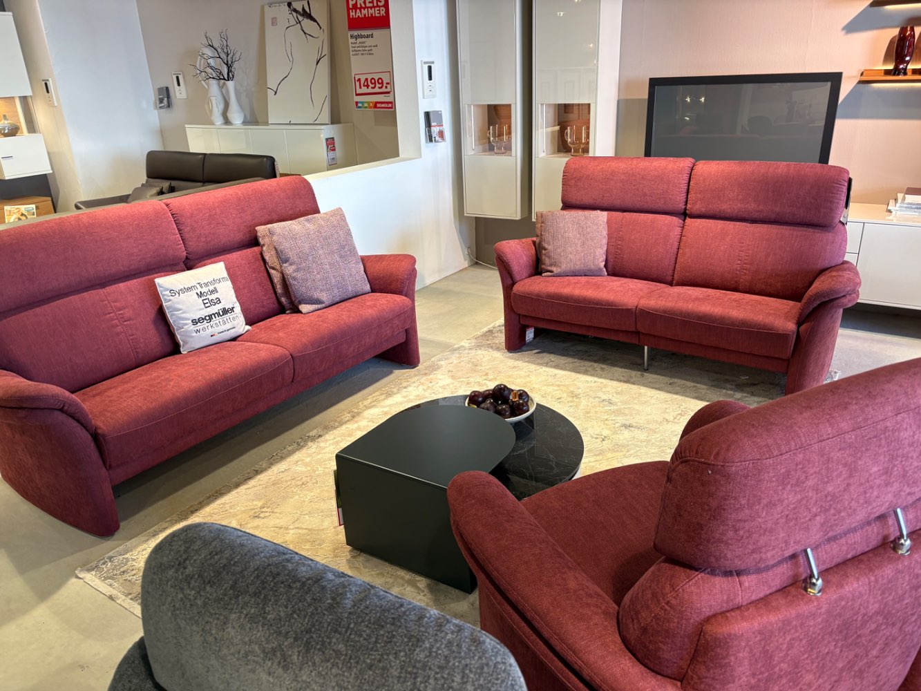 Polstergarnitur aus den Segmüller Werkstätten „Elsa“