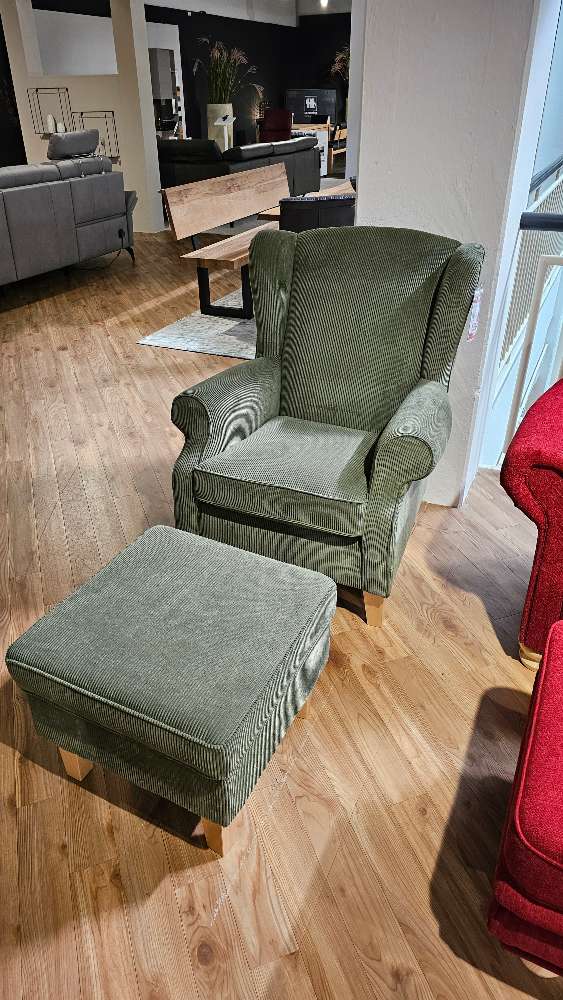 Ohrensessel mit Hocker Lagune von GUTMANN