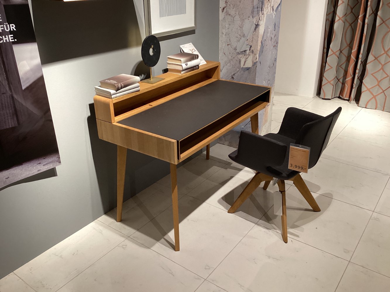 Möbel Schreibtisch und Stuhl Team7 Bol Eiche Massiv XXXLutz Hirsc