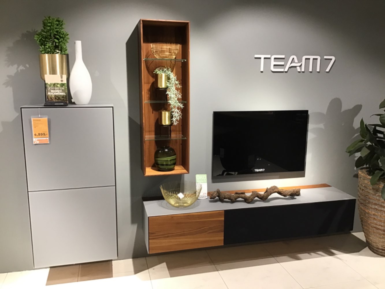 Möbel Wohnwand Cubus Pure Team 7 Nussbaum XXXLutz Hirschaid