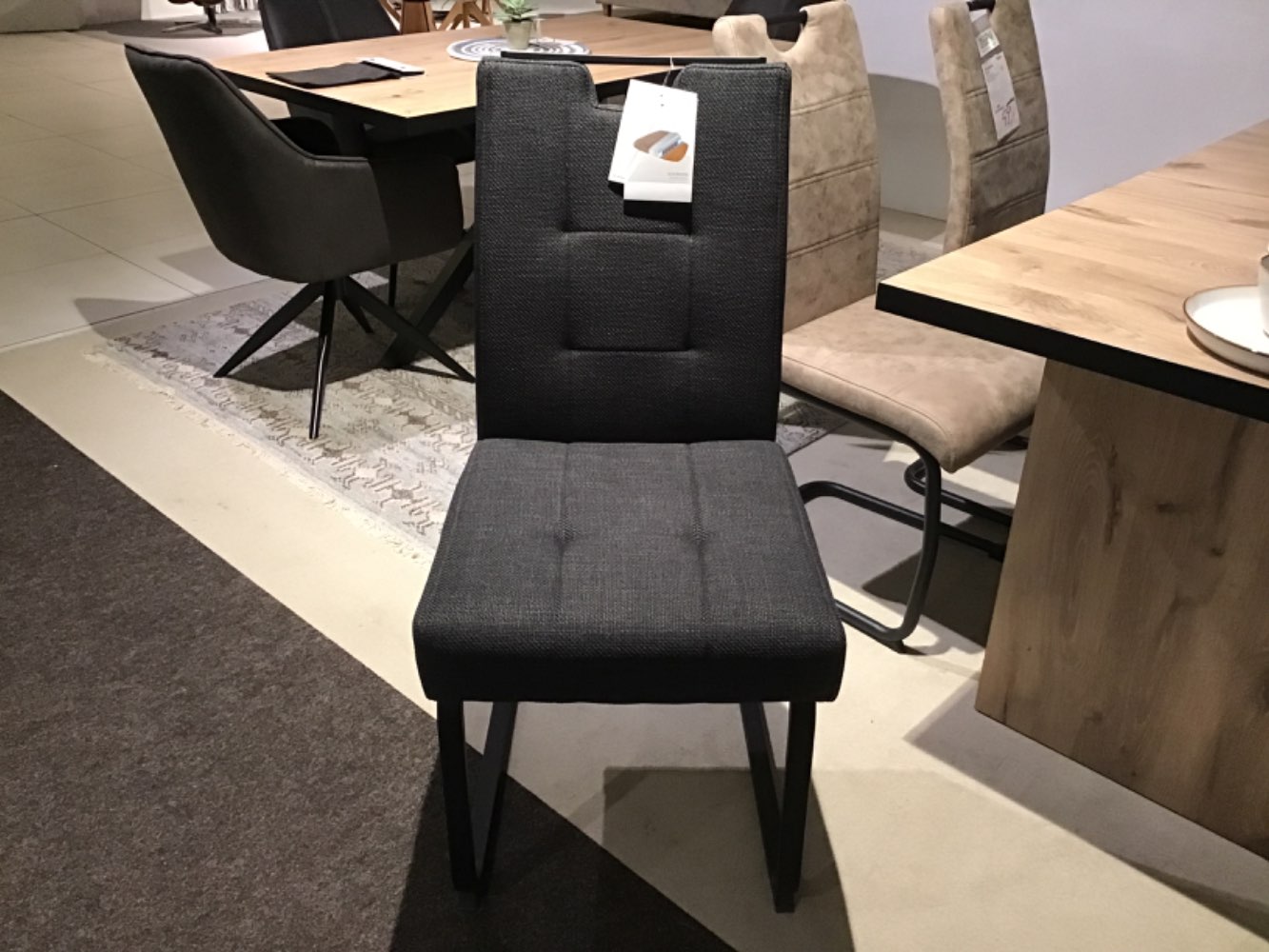 Schwingstuhl mit Federkorb,Farbe Anthrazit,Belastbar bis 140 kg