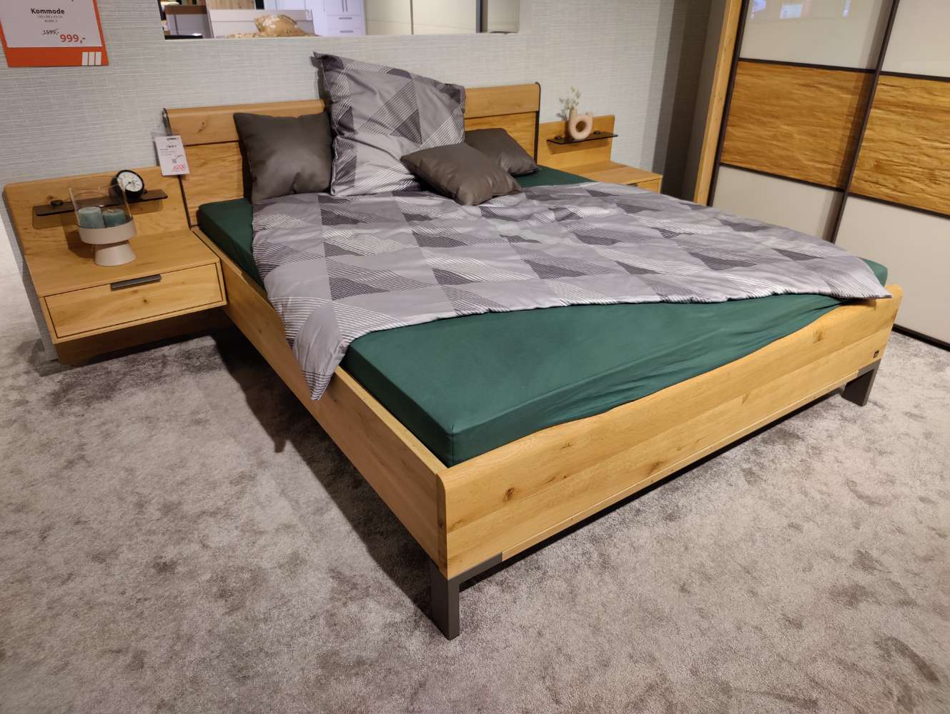 Bettanlage – INTERLIVING 1027 – Eiche Bianco – 180 x 200 cm