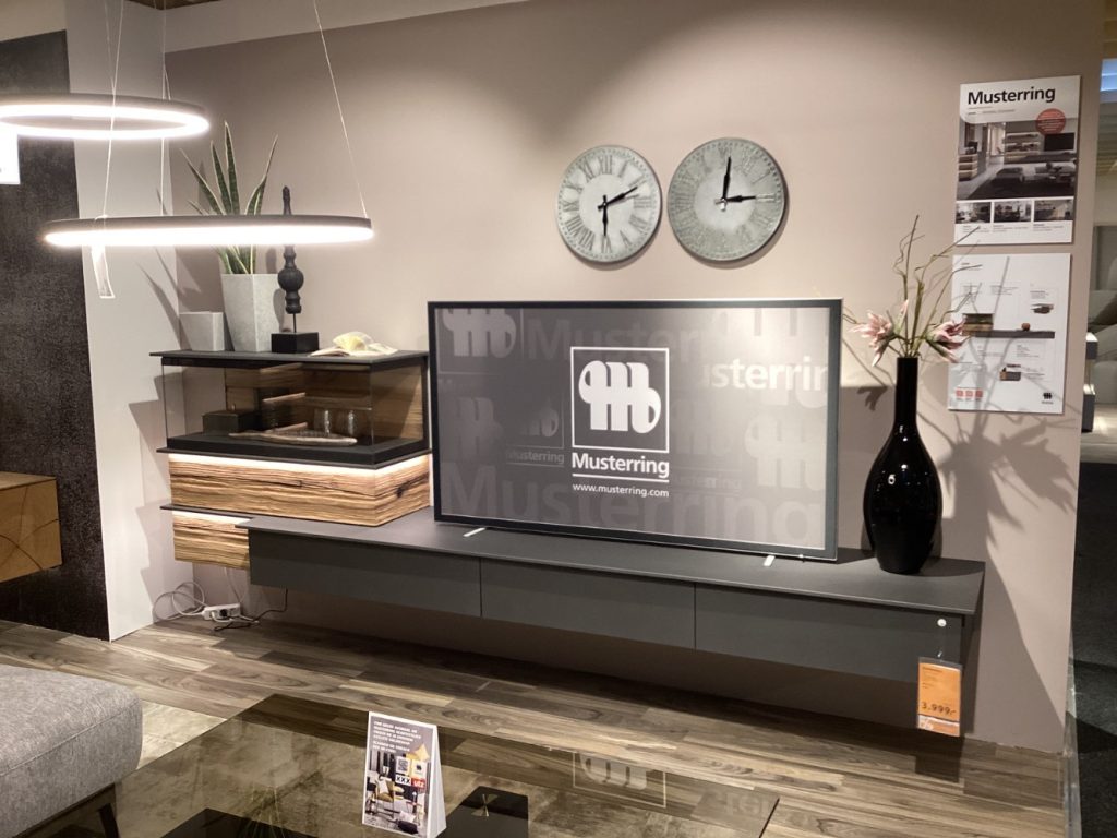 Möbel Wohnwand Jana Musterring Grau Holz XXXLutz Hirschaid