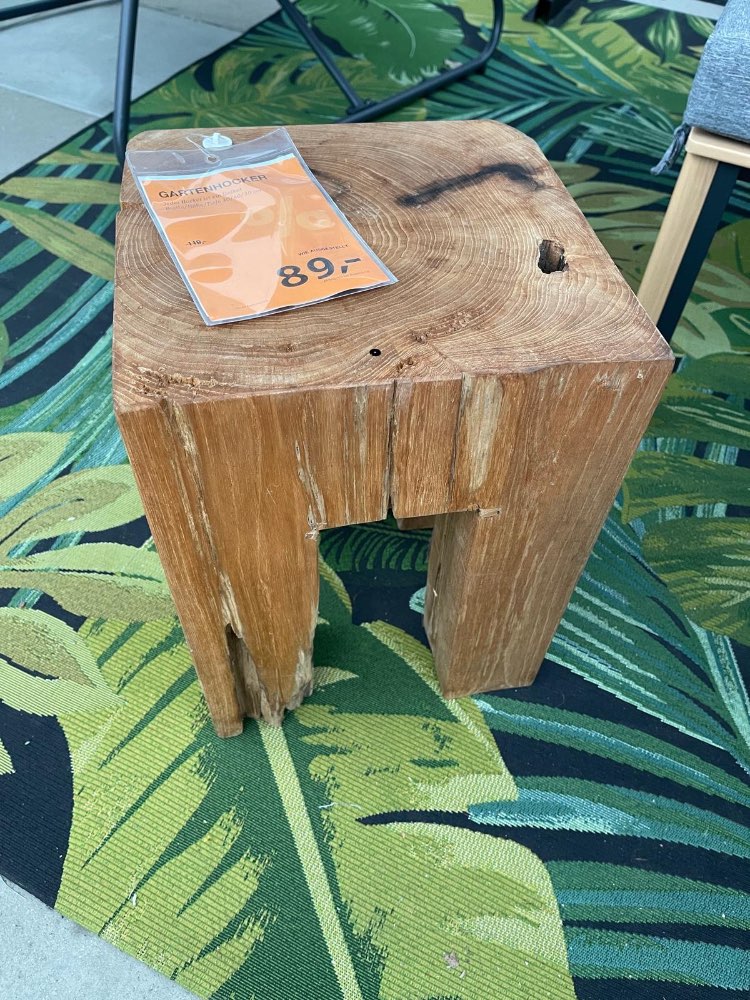 Gartenhocker Java eckig