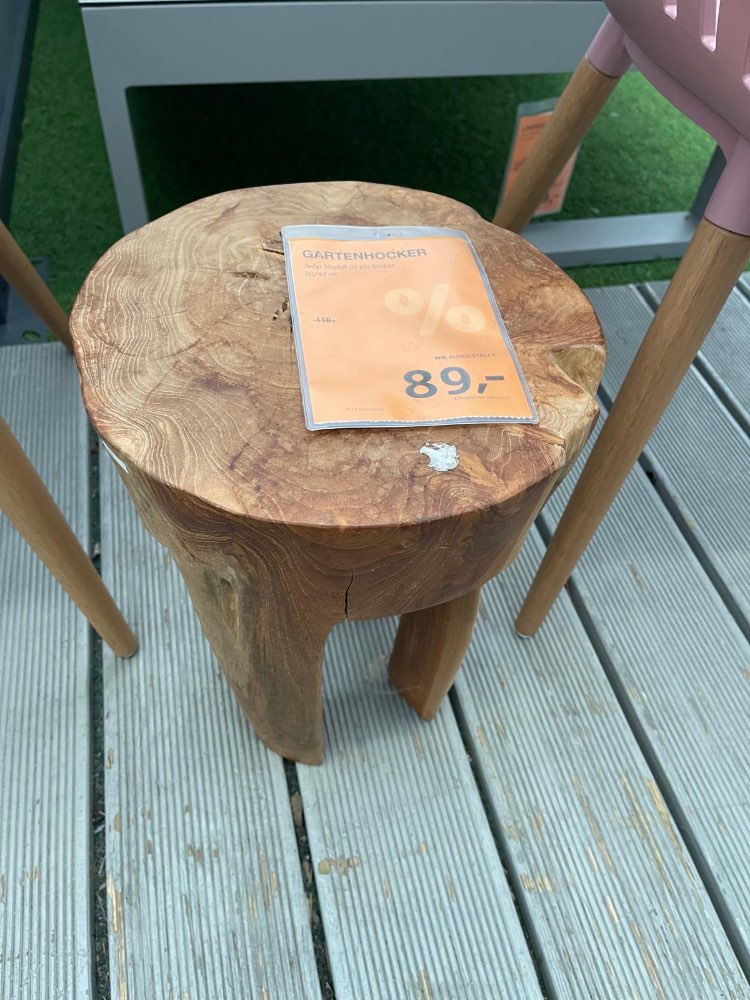 Gartenhocker Java rund